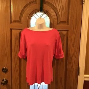 💚3/$25 Lauren Ralph Lauren large pink blouse